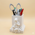 Pot à crayons Le Satyre imprimé en 3D, réplique de la Fontaine Tillier de Clamecy