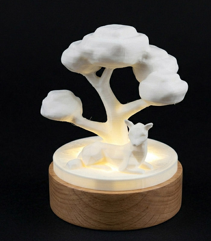 Veilleuse LED Arbre & Animal imprimée en 3D