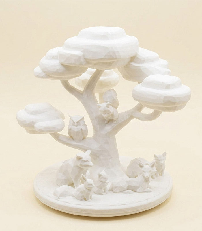 Figurine Le Grand Arbre, détail des animaux de la forêt
