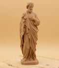 Figurine Saint Joseph et son bâton fleuri imprimée en 3D, coloris terracotta