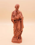 Statuette Saint-Joseph portant l'enfant Jésus imprimée en 3D, vue de profil