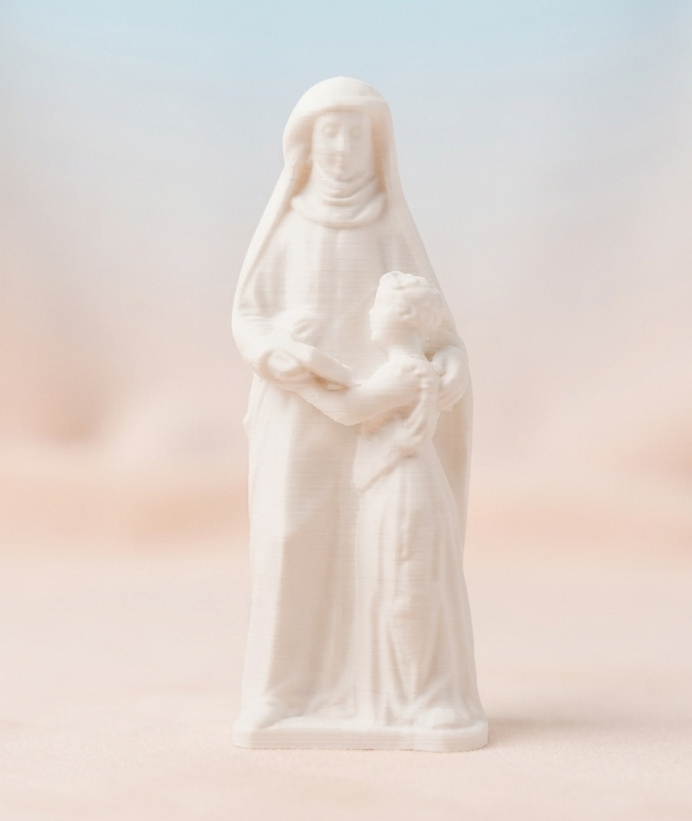 Sainte Anne apprenant à lire à la Vierge [bénite]